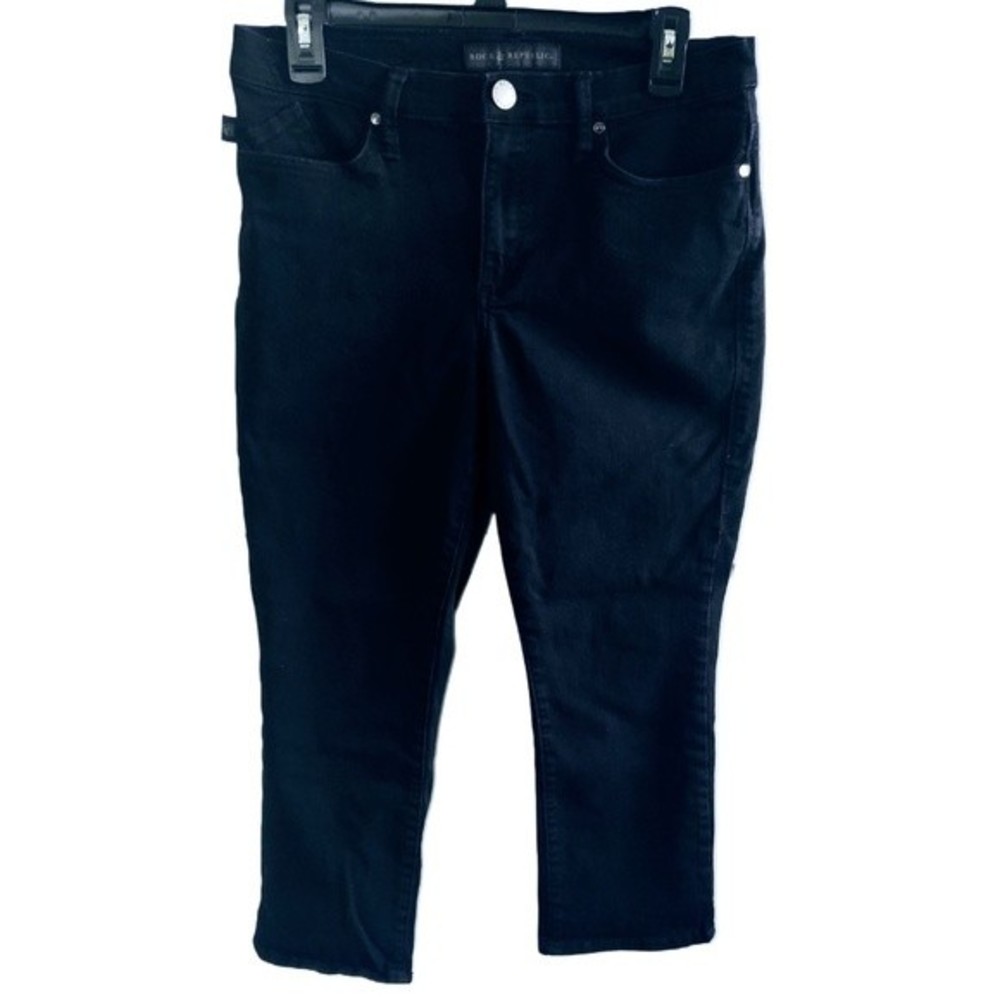 EUC ROCK & REPUBLIC KENDALL R210735 COTTON CROPPED ANKLE PANTS/ JEANS BLACK 10